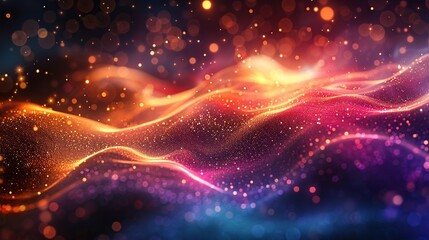 Swirling, varied colorful background patterns, light and dark blue, yellow, dark and red, AI Generated.