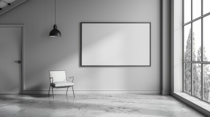 Whiteboard in a minimalist setting on a plain wall. Simple background highlights its practical design.