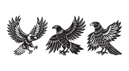 Obraz premium Vintage Eagle Bird Silhouette