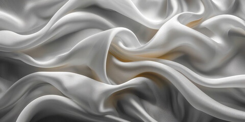 Fototapeta premium background texture fabric soft white blurred abstract calm peaceful shine movement natural graphic satin silky material effect ripple fashion elegant fold smooth beauty new textile luxurious silk 