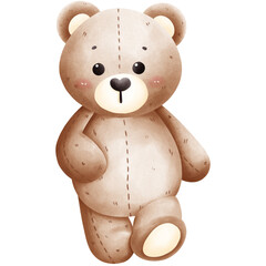 Brown bear with balloons