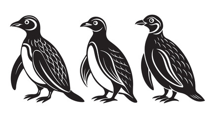 Fototapeta premium Vintage Penguin Bird Silhouette