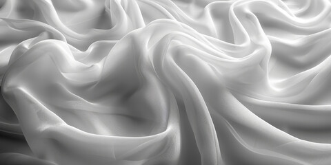 Obraz premium background texture fabric soft white blurred abstract calm peaceful shine movement natural graphic satin silky material effect ripple fashion elegant fold smooth beauty new textile luxurious silk 