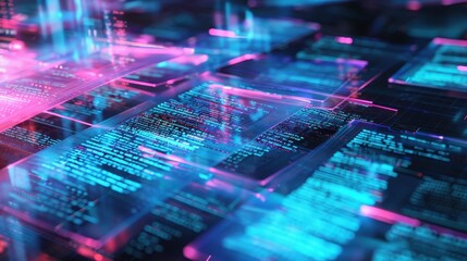 Fototapeta premium Holographic bankruptcy documents,