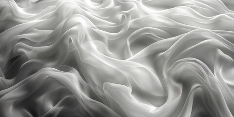 Obraz premium background texture fabric soft white blurred abstract calm peaceful shine movement natural graphic satin silky material effect ripple fashion elegant fold smooth beauty new textile luxurious silk 