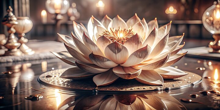 A Generative AI Portrait of a Lotus Blossom - Powered by Adobe