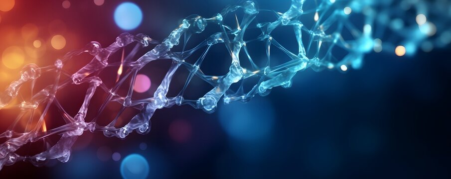 3d illustration of dna structure, abstract background - Powered by Adobe