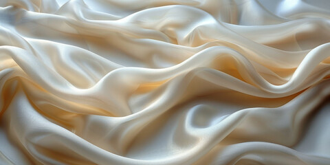 Obraz premium pattern Background fabric silk ivory Texture bride silky curve glossy satin affectionate industry drapery wave seductive bedding white fashion clothes drape curtain shiny clothing material depth 