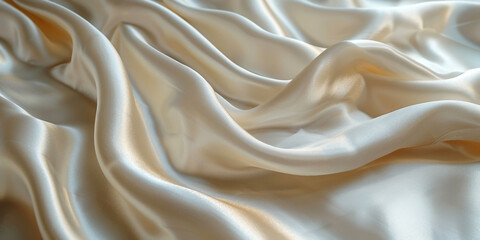 Obraz premium pattern Background fabric silk ivory Texture bride silky curve glossy satin affectionate industry drapery wave seductive bedding white fashion clothes drape curtain shiny clothing material depth 