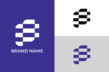 letter B pixel logo, letter B gaming puzzle logo, letter B E abstract logomark icon symbol, letter B race flag logo