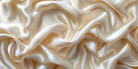 Fototapeta premium pattern Background fabric silk ivory Texture bride silky curve glossy satin affectionate industry drapery wave seductive bedding white fashion clothes drape curtain shiny clothing material depth 