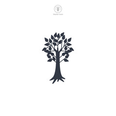 Nature Tree Icon symbol vector illustration isolated on white background