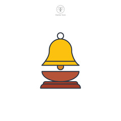 Bell Icon symbol vector illustration isolated on white background
