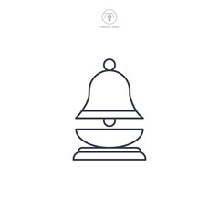 Bell Icon symbol vector illustration isolated on white background