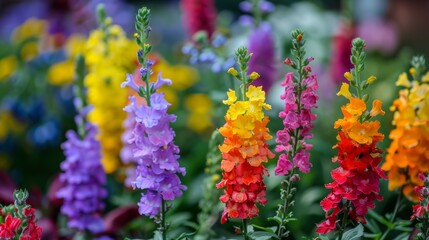 Obraz premium Snapdragon Flowers in Spring 