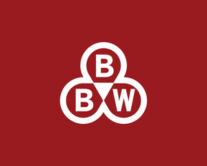 BBW logo design vector template