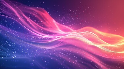 Fototapeta premium A colorful, abstract painting of a wave with a rainbow in the middle