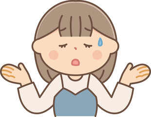 困ってお手上げの女性