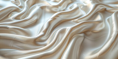 Fototapeta premium pattern Background fabric silk ivory Texture bride silky curve glossy satin affectionate industry drapery wave seductive bedding white fashion clothes drape curtain shiny clothing material depth 