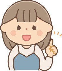 説明をする女性のイラスト