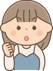 抗議をする女性のイラスト