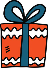 A box with a bow on top of it