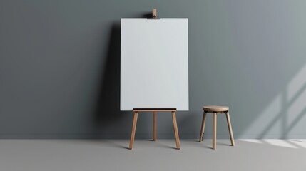 A sleek flip chart on a simple background. Its minimal design emphasizes functionality and ease of use for presentations and brainstorming sessions.