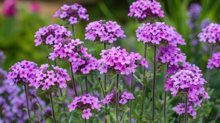 Obraz premium Verbena Flowers in the Meadow 