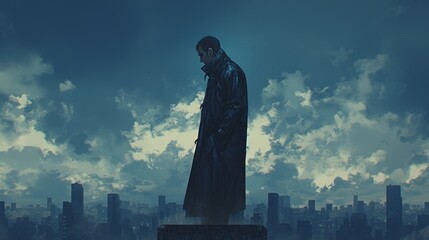 a man alone in the city