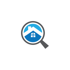 home inspection, Home inspection logo design vector. House inspector business logo. house search logo vector, searching for a house concepts. House with Magnifier. Icon for real estate