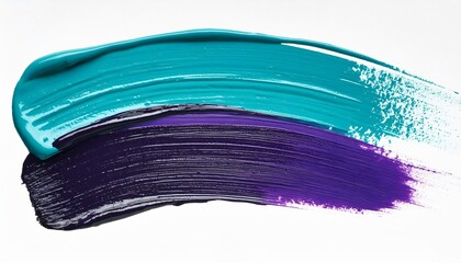 Fototapeta premium Two lively brushstrokes overlap to form a vibrant abstract design element