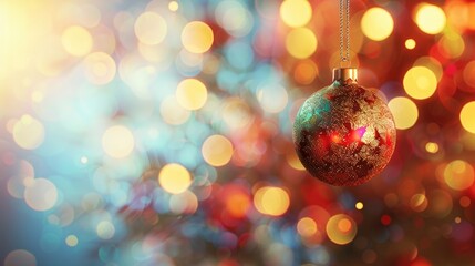 Obraz premium Festive ornament with blurred background and empty area