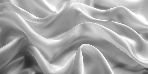 Obraz premium background texture fabric soft white blurred abstract calm peaceful shine movement natural graphic satin silky material effect ripple fashion elegant fold smooth beauty new textile luxurious silk 