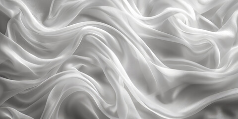 Obraz premium background texture fabric soft white blurred abstract calm peaceful shine movement natural graphic satin silky material effect ripple fashion elegant fold smooth beauty new textile luxurious silk 