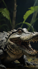 Obraz premium a small alligator that is sitting on the ground