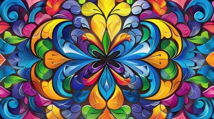 Multi - color seamless abstract pattern