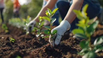 Children Planting Saplings, Teaching Sustainability and Love for Nature