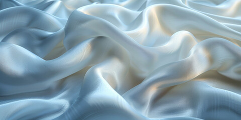 Obraz premium background texture fabric soft white blurred abstract calm peaceful shine movement natural graphic satin silky material effect ripple fashion elegant fold smooth beauty new textile luxurious silk 