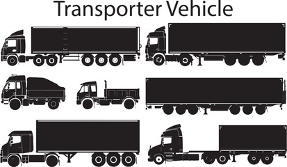 Transporter Abstract Silhouette Vector Graphics Pack
