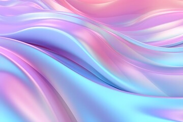 Holographic abstract background with smooth gradient flowing curves waves smokes for wallpaper cover banner design