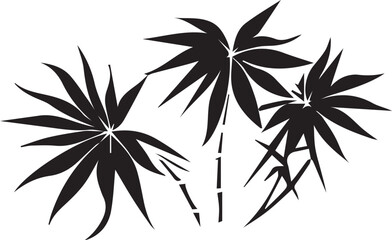 Plants Abstract Silhouette Vector Graphics Pack