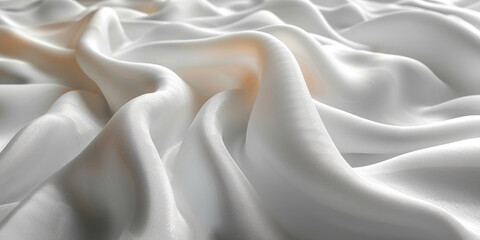 Obraz premium background texture fabric soft white blurred abstract calm peaceful shine movement natural graphic satin silky material effect ripple fashion elegant fold smooth beauty new textile luxurious silk 