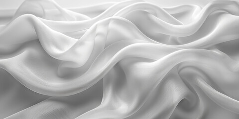 Obraz premium background texture fabric soft white blurred abstract calm peaceful shine movement natural graphic satin silky material effect ripple fashion elegant fold smooth beauty new textile luxurious silk 