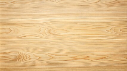 Fototapeta premium Warm beige-toned maple wood grain pattern forms a smooth, even, horizontal wooden panel background with subtle knots and fine texture details.