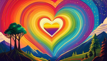 Pride lgbt rainbow gay love background heart lgbtq month flag. LGBT pride rainbow pattern protest discrimination respect support poster lgbtqia colors transgender couple planet concept imagination