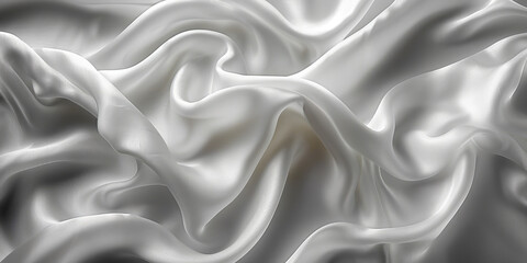 Fototapeta premium background texture fabric soft white blurred abstract calm peaceful shine movement natural graphic satin silky material effect ripple fashion elegant fold smooth beauty new textile luxurious silk 