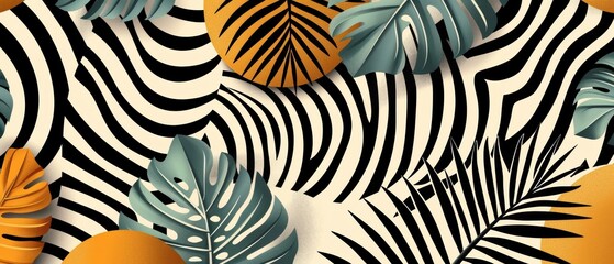 Vibrant geometric safari pattern, abstract animal prints, wild and bold, dynamic design