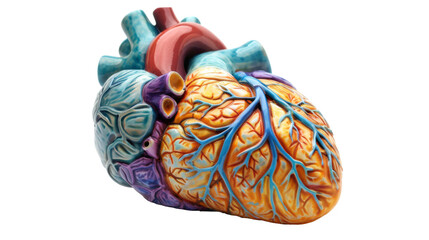 Colorful Human Heart Model For Study
