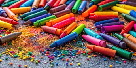 Colorful crayons scattered on the ground , crayons, scattered, colorful, art supplies, creativity, school, education, colored
