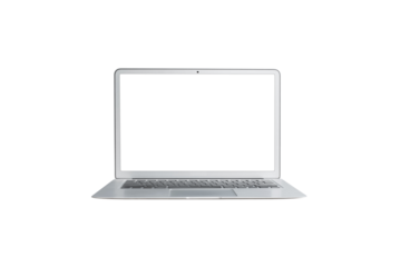 Modern computer,laptop with blank screen background.